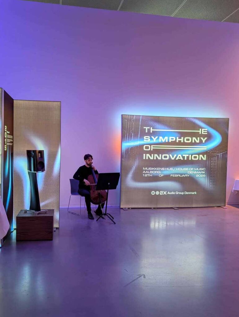 B&oslash;rresen M8 Gold Signature Loudspeaker And Aavik M-880 Mono Amplifier Launch Event with audio group denmark