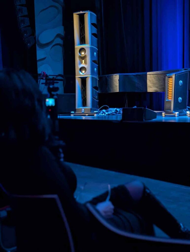 B&oslash;rresen M8 Gold Signature Loudspeaker And Aavik M-880 Mono Amplifier Launch Event with audio group denmark