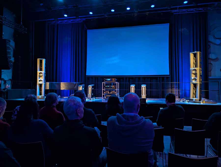B&oslash;rresen M8 Gold Signature Loudspeaker And Aavik M-880 Mono Amplifier Launch Event with audio group denmark